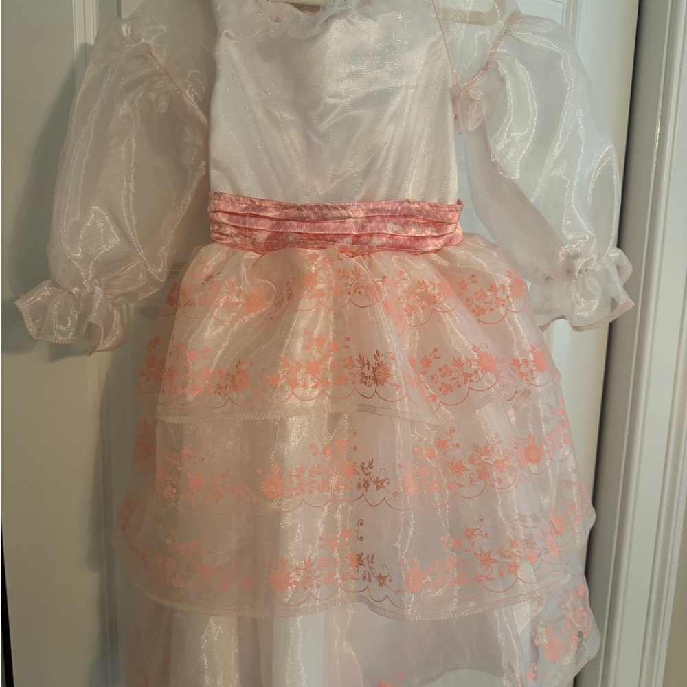 Disney Cream and White Sheer Dress